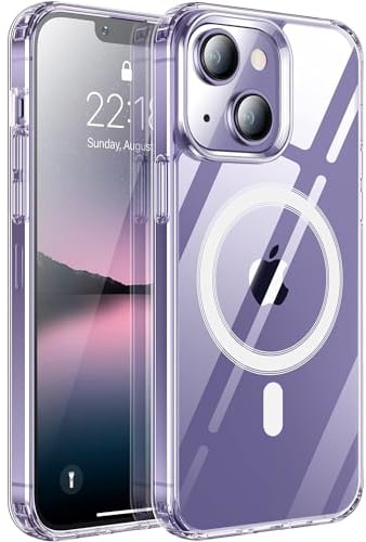 Oprimio Magnetische Hülle für iPhone 12 Mini - Transparente Handyhülle, Starker Magnet, Kratzfeste PC-Rückseite - Kompatibel mit MagSafe Zubehör