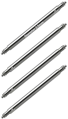 masar 6 bis 44 mm Premium Ø 1,78 mm / 2,0 mm / 2,5 mm – Edelstahl 316L – Federstege für Uhrenarmbänder – hohe Uhrmacherkunst – 2 Stück, SLX Ø 2,5 mm Edelstahl 316L – 0,8 mm 4 Stück, 18mm