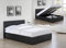 Top Spot 4ft6 Double Storage Ottoman Gas Lift Up Bed Frame, Massive Storage Underneath Faux Leather High Headboard Bed, Sprung Wooden Slats Base (Black)