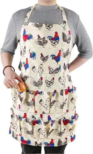 Hossmily Eierschürze, Eiersammelschürze für Huhn, Ente, Gänseeier, Hühnereier-Schürze für Hausfrau, Bauernhaus, Küche, Restaurant, Mehrfarbig, 2 Packungen