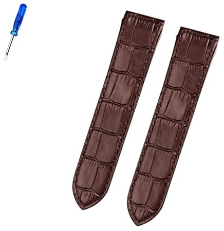 TPUOTI Hochwertiges Lederarmband, Zubehör für Cartier Santos 100 Herren und Damen, Lederarmband, 20 mm, 23 mm, 20 mm, Achat
