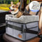Dog Car Seat for Small Dogs Portable Dog Booster Car Seat for Front and Back Seats with Clip-On Safety Leash Adjustable Straps Puppy Car Seat Washable Perfect for Pets Up to 30lbs(Grey)