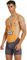 Wayonge Herren Wrestling Singlet Athletic Leotard for Active Wrestling or Workout Jumpsuits Men's Sleeveless Sport Bodysuit, Tw-9711-orangegrau, Large