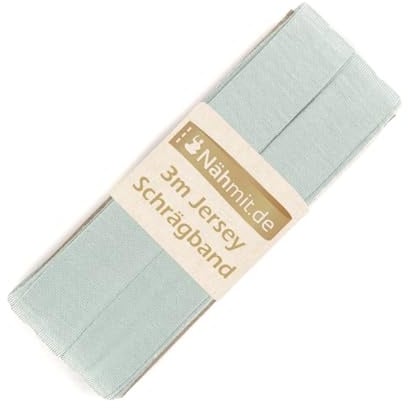 Nähmit - Jersey Schrägband - elastisches vorgefalztes Einfassband 3 Meter x 20mm
