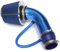 Auto Presa D'aria Tubo Nuovo Aspirazione Dell'aria Fredda Universale Auto Corsa Alluminio Da 76 Mm Kit Tubo Induzione Turbo Con Ingresso Filtro Aria A Cono Aspirazione Tubo Dell'aria(Blu)