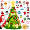 OIOYLEY Weihnachtsbaum Filz Kinder 3D, DIY Filz Weihnachtsbaum mit 29pcs Verzierungen, Kinder neues Jahr Spiel handgemachte Spielzeug für Weihnachten zu Hause Parteidekor, Weihnachtsdeko Kinder (C)