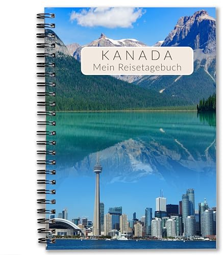 Calmondo Kanada Tagebuch | interaktiver Reiseplaner Reise-Achtsamkeitstagebuch für 3 Wochen | Reisebuch Reisetagebuch Kanada Geschenk-Idee für Rundreise oder Roadtrip | Ringbuch DIN A5