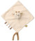 Nattou Doudou Plat en Polyester, Girafe, Compagnon de Route dès la Naissance, 39 x 39 cm, Teddy, Blanc