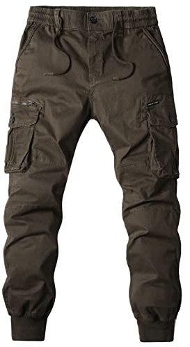 Four Seasons Mens Plus Size Pants Fashion Multicolor Casual Salopettes. House Memory, café, XL