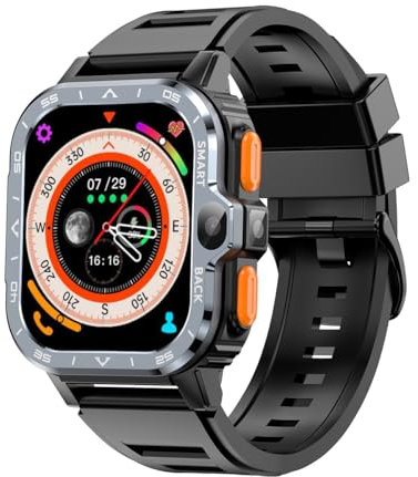 cosescos PGD WATCH Bluetooth Smart Talk 4G Uhr Herzfrequenz Blutsauerstoff Blutdruckmessung Sportarmband (Schwarz B 64G)