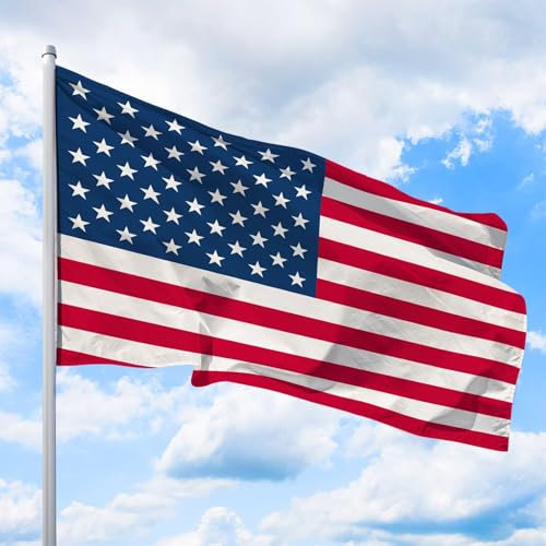 USA Flagge 120 x 80 cm - für Fahnenmast, Amerika Fahne aus reißfestem Fahnen-Polyester-Stoff, Hissfahne Quer wetterfest und UV-beständig