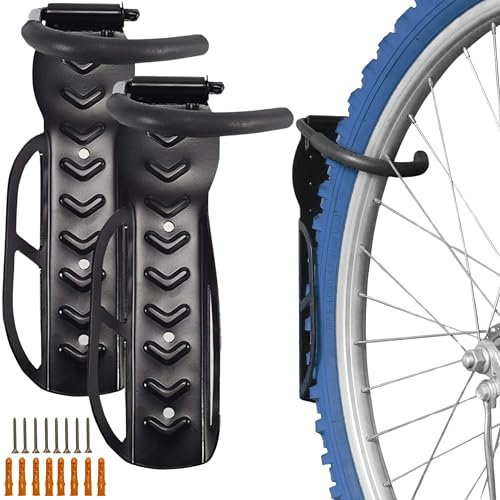VEDVA Premium 2 Stück Fahrrad Wandhalterung Fahrrad Aufhängung Fahrradhalterung Wand Rennrad Fahrradständer Boden Pedale Fahrrad Wand Halterung Reifenregal