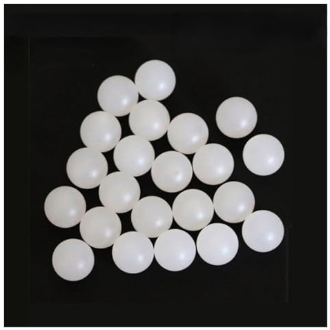 ZHGUIMING 5–20 Stück massive PTFE-Kunststoffperlen, massive, runde PTFE-Kugel, PTFE-Kugel, Membranpumpenperlen, PTFE-Lager, F4, Kugeldurchmesser = 1 mm – 28 mm(28mm (5pcs))