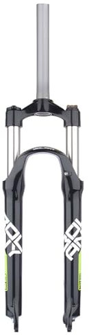 DHNCBGFZ Fourche À Suspension À Ressort pour VTT 26/27.5/29'' 100mm Voyage 1-1/8 Fourche Avant À Tube Droit Frein À Disque QR 9mm Verrouillage Manuel(Black Green,27.5)