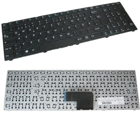 Trade-Shop Laptop-Tastatur Notebook Keyboard Deutsch QWERTZ kompatibel mit Medion Akoya P6643 P6647 P7627 P7627T P7628 P7631 P7631T P7632 P7641 MD98457 MD98458 MD98459