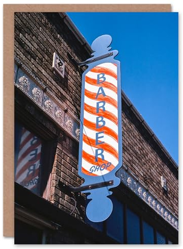 Artery8 John Margolies Art Card Retro Barbershop Sign Photograph