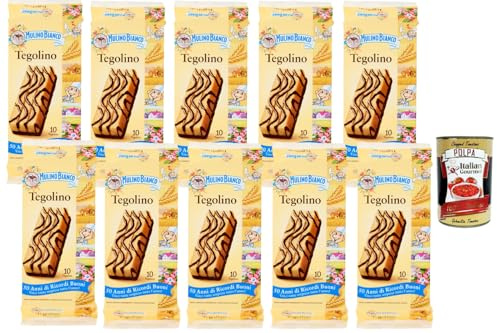 Italian Gourmet – Weiche Snackkuchen mit Kakao-Creme 10×350 g | Lockerer Biskuitkuchen mit Schokodekor, ideal für Frühstück, Pause, Schule & Büro, einzeln verpackt + Italian Gourmet Polpa
