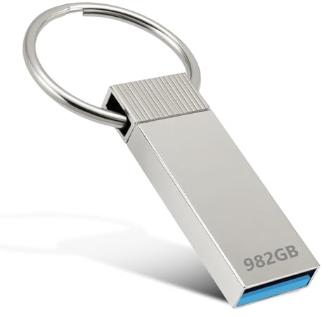 Poxfun USB Stick 982GB, High Speed Memory Stick Portable USB Flash Drive High Capacity Thumb Drive Data Storage for PC/Laptop/Computer(silver)