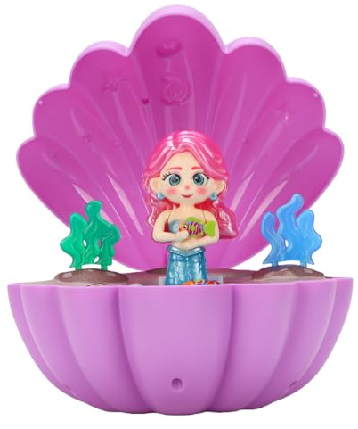 Generic Jouet D'arrosage en Forme de Coquille, Jeu d'eau Amusant pour Les Enfants, Jouet de Pulvérisation d'eau de Plage Design Sea Maid pour Les Activités de Plein Air