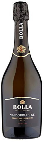 Prosecco Superiore DOCG Valdobbiadene Extra Dry, Bolla - 750 ml (Confezione da 6)