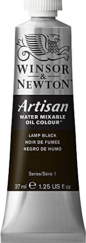 Winsor & Newton Huile Diluable à l’eau Artisan - Couleurs à l'huile Pour les Arts Plastiques - Sans Solvants, Se Diluer à l’eau, Tube de 37ML, Couleur Noir de fumée