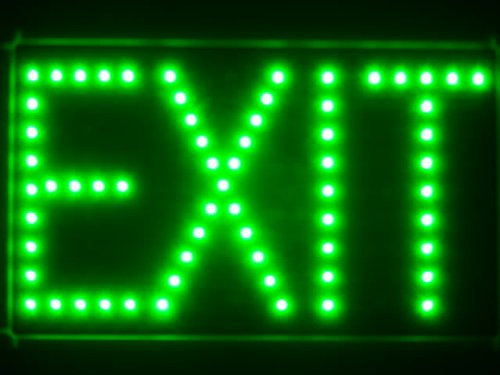 ADVPRO led023-g EXIT Green LED Neon Light Sign Barlicht Neonlicht Lichtwerbung
