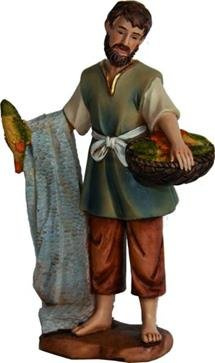 Krippenfiguren Fischer, geeignet für 15cm Figuren, handbemalen