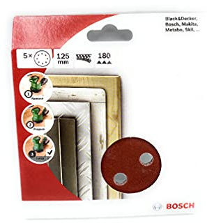 5x Bosch Schleifscheiben gelocht 125mm K 180, Universal