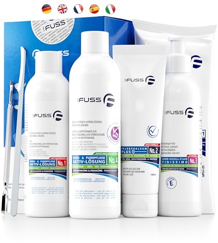 Mr. Fuss® Starter Kit 7-teilig Edition Excell Hornhautentferner Systempaket für sanfte Entfernung auch für Maniküre