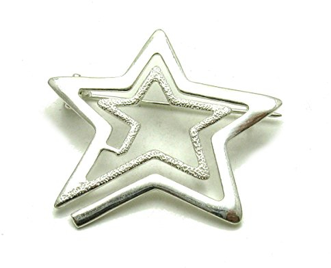 Broche en argent massif 925 étoile A000017 Empress