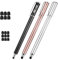 Pack de 3 Lápices Capacitivos Punta Fina 2 en 1 Lápiz Capacitivo para Todos Los de Pantalla Táctil Apple Ipads, iPad Mini, Teléfonos Móviles, Smartphones y Tabletas