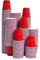 TashiBox Disposable Mini Red Shot Glasses - 2.5 Ounce - 200 Count - Mini Party Cups, Jager Bomb, Jello Shots, Sample Cups.
