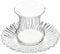 Pasabahce 95961-12-TLG Aurora Lot de 6 verres à thé turcs et 6 soucoupes (design cristal)