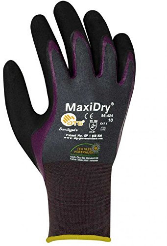 ATG Handschuhe 56-424 Schutzhandschuhe MaxiDry lila/schwarz 8 (M)