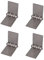4 pack d'acier solides charnières industrielles très renforcé 50x137mm