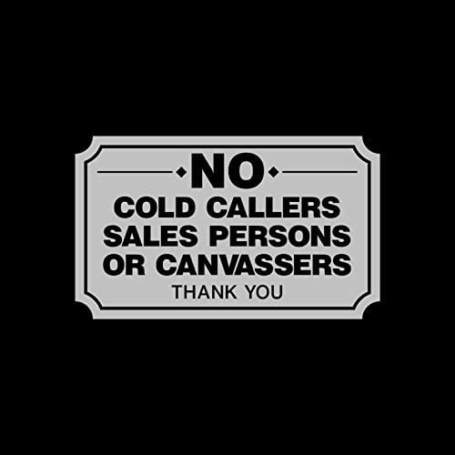 USSP&S No Cold Callers, Canvassers, Sales, Front Door Sticker Sign 100x60mm - Letterbox