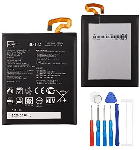 Batteria di ricambio BL-T32, 3300 mAh da 3,8 V, compatibile con LG G6 H870 H871 H872 LS993 VS998, agli ioni di litio, batteria integrata + strumenti