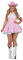 2PC.Deluxe Pink Cowgirl Costume