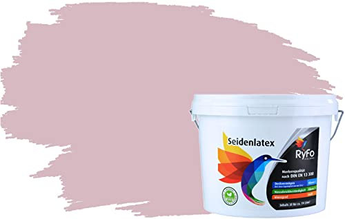 RyFo Colors Seidenlatex Trend Rottöne Rose 3l - bunte Innenfarbe, weitere Rot Farbtöne und Größen erhältlich