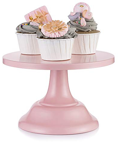 Alzata per Torta in Rosa Cupcake per Dessert da 20cm Torta Stand Rotonda per Festa di Compleanno Anniversario di Matrimonio Baby Shower