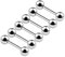 KJM FASHION 6 Stk Metall Barbell Ohrring 0,8mm 20gauge 8mm 5/16 3mm Kugel Helix Rook Eyebrow Daith Ohrringe Cartilage Piercing Schmuck 6355