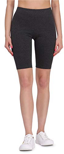 Bellivalini Kurze Leggings Damen aus Viskose Bequeme und atmungsaktiv Leggings Kurz für Sommer BLV50-149 (Dunkelmelange, 3XL)