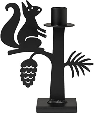Bengt & Lotta Eichhörnchen Kerzenständer Höhe 17 cm schwarz