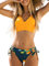 CUPSHE Women's Bikini Set Twist Front Tie Side Bikini Swimsuit Two Piece Swimwear Bathing Suits Yellow XL