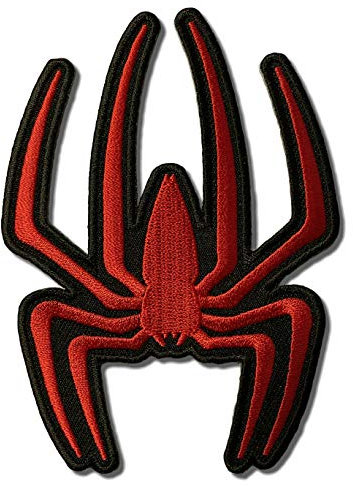 Embroidered Big Red Spider Iron on Patch