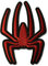 Embroidered Big Red Spider Iron on Patch