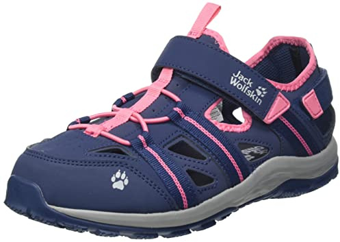 Jack Wolfskin Unisex Sun Climber K Sandale, Blue/Coral, 36 EU