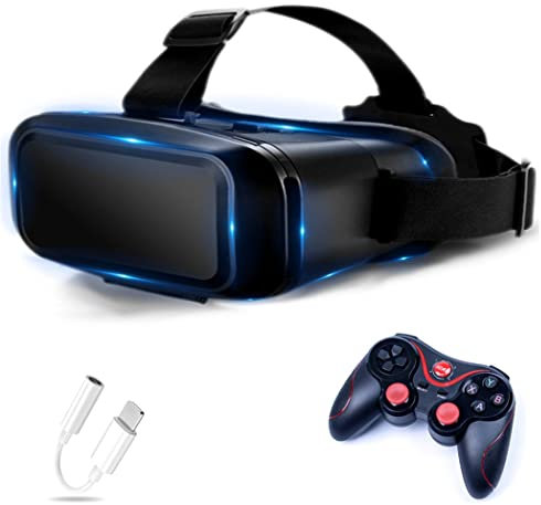 VR Glasses, Virtual Reality Headset, VR Headsets Support Android and IOS, Bluetooth Connection for iPhone 13 Pro Max/13 Pro/13/12/11, for Samsung Galaxy S21, Huawei, Xiaomi ( Color : G , Size : Ios )