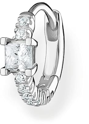 Thomas Sabo Einzel Creole mit weißen Steinen 925 Sterling Silber CR691-051-14