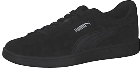 PUMA Unisex Smash 3.0 Sneaker, Black Black Silver, 37 EU